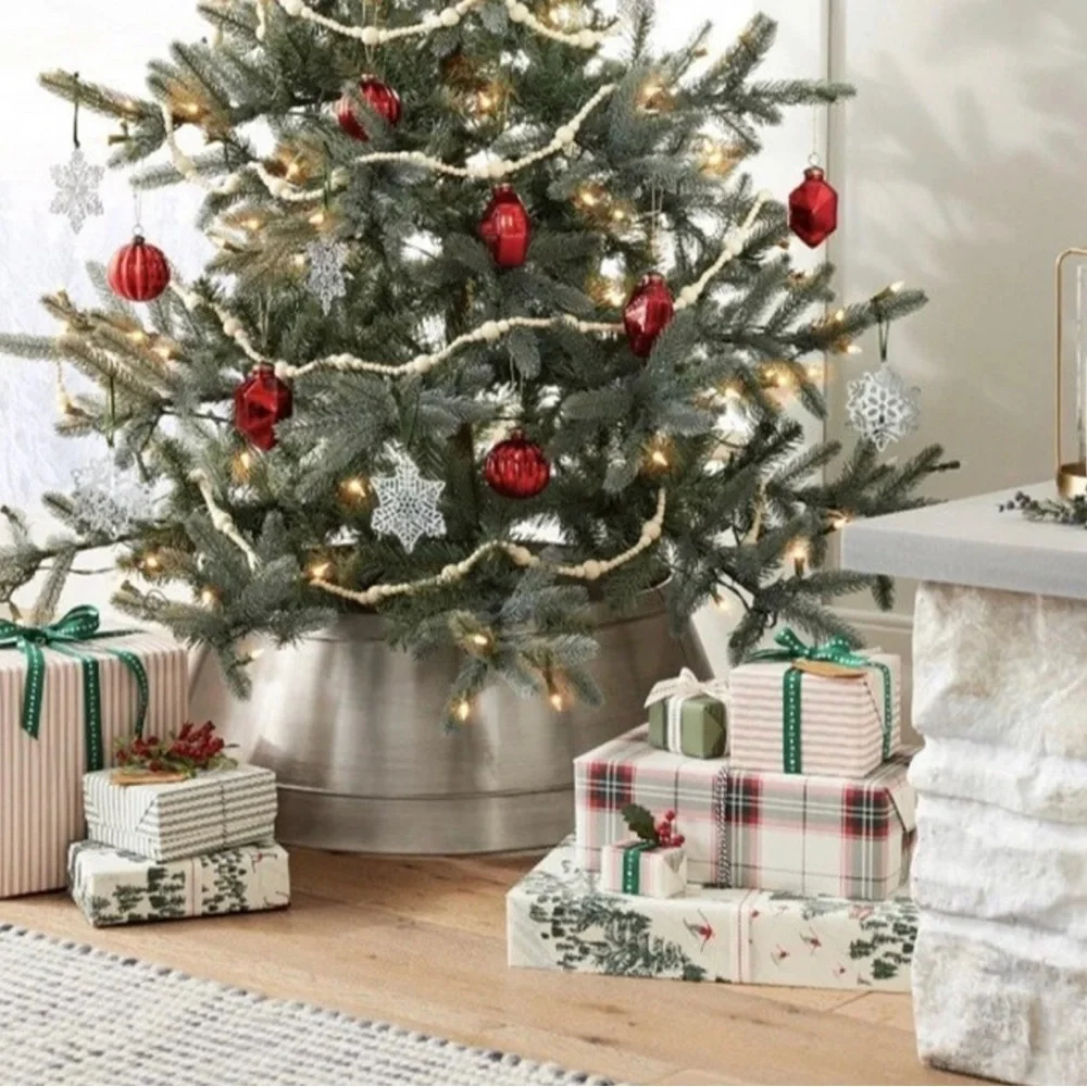 Hearth & Hand with Magnolia Natural Wood Beaded Christmas Tree Garland 12’